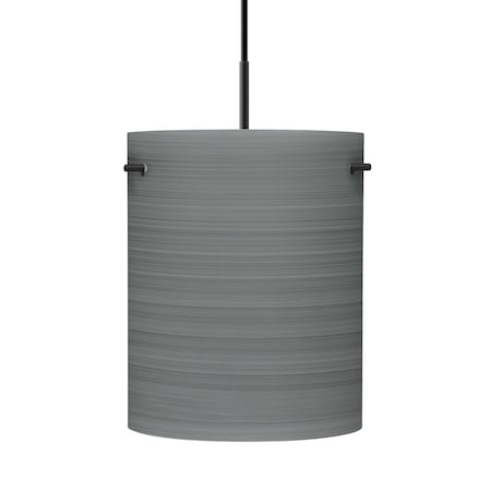Besa Lighting Besa Tamburo 8 Pendant, Titan, Black Finish, 1x 100W MAX E26 Base 1JT-4006TN-BK