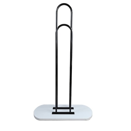 Nahanco Clothes Hanger Stacker, White w/ Wooden Base 101W-WD