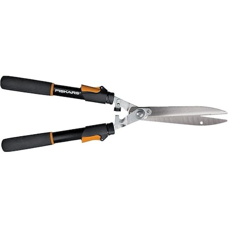 Fiskars 91696935 Hedge Shear, Serrated Blade, 10 in L Blade, Steel Blade, Steel Handle, Telescopic Handle 391690-1013/91696