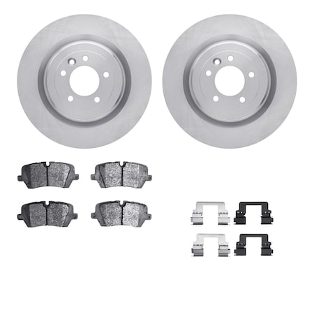 Dynamic Friction Co DFC Rotors with EURO 5000 Ceramic Brake Pads includes Hardware 6612-11091