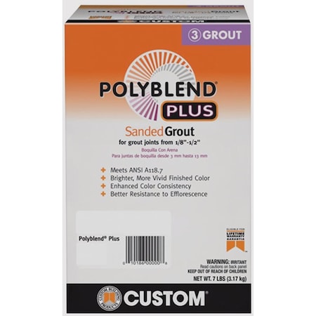 Custom Building Products PolyBlend PLUS 7 Lb. Natural Gray Sanded Tile Grout PBPG097-4