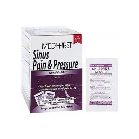 Medi-First Sinus Pressure Oral Tablets 500/5mg, 100PK 8380002