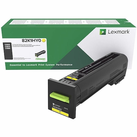 Lexmark High Yield Yellow Return Program Toner Ctg, TAA Compliant, Yield: 17000 Pages 82K0HYG