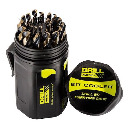 Drill America 29 Piece HSS Contractor Bit Cooler Drill Bit Set, 1/16" - 1/2" KFD29J-3F-PC