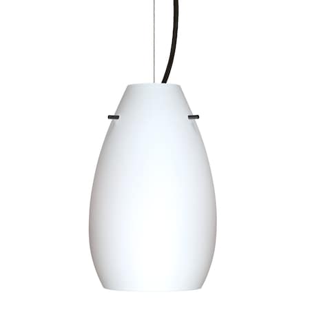Besa Lighting Besa Pera 9 Pendant, Opal Matte, Black Finish, 1x 100W MAX E26 Base 1KX-412607-BK