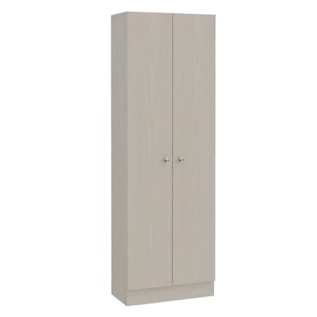 Homeroots 71in Light Gray Wood Pantry Or Storage Closet 477674
