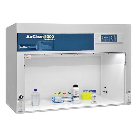 Airclean Systems Laminar Flow Clean Bench, 480 cfm AC5000HLFUV