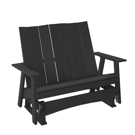 Polybird MODERN 4' GLIDER BENCH.        BLACK POLYBIRD P63