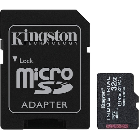 Kingston 32GB microSDHC Industrial C10 A1 pSLC Card + SD Adapter SDCIT2/32GB