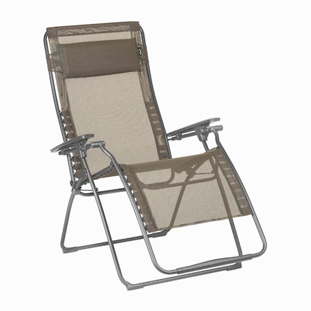 Homeroots 30" Graphite Metal Outdoor Zero Gravity Chair 373470