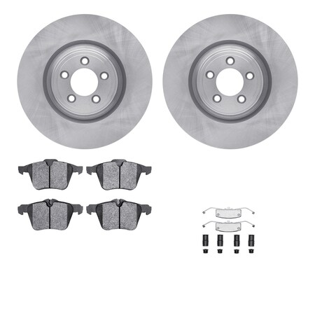 Dynamic Friction Co DFC Brake Rotor with 5000 Brake Pads and Hardware Kit 6512-20096
