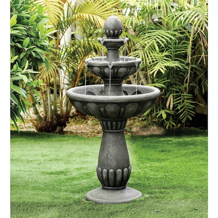 Best Garden 21'' W.x41.25'' H. Resin 3-Tier Fountain WXF01381-B