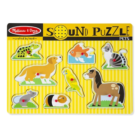Melissa & Doug Pets Sound Puzzle, 8-Piece Set 730