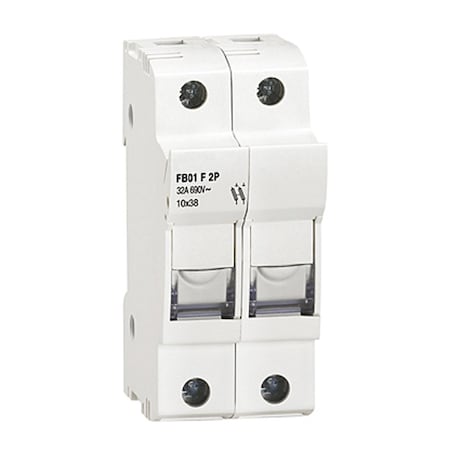 Automation Systems Interconnect 10 x 38mm Fuse Holder, DIN Rail Mounted, 600V Fuse Holder, 2 Pole, 30A AFB01F2P