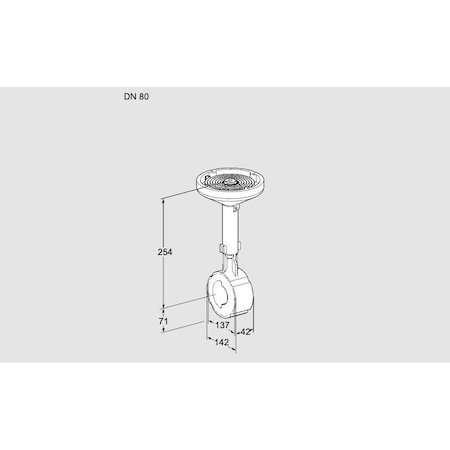 Honeywell Kromschroder VLV, BFLY, 3 ANSI FLG, AIR/GAS BVH 80W01A M KS88300174