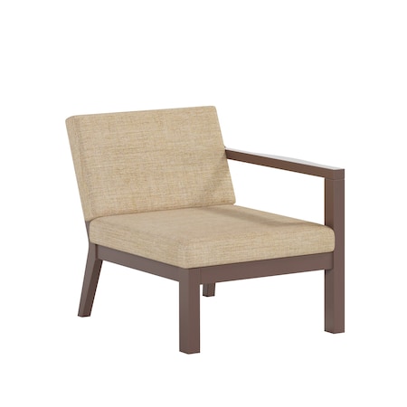 Polybird BREEZE DEEP SEAT SECTIONAL PIECE LEFT CHAIR        TUDOR BROWN POLYBIRD P101-TB-CAAS