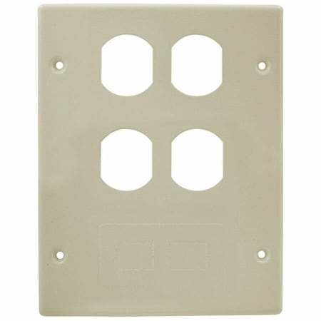 Hubbell Wiring Device-Kellems Cover Plate Raceway, HBL6750 Series, 6-3/4 in W, 0.2 in H, 5.43 in L, Ivory HBL6747BBFIV
