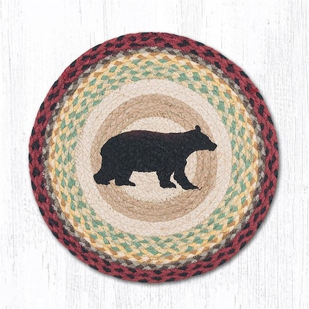 H2H 15.5 in. Cabin Bear Round Chair Pad H22548645