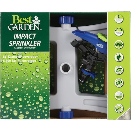 Best Garden Poly 5800 Sq. Ft. Sled Impulse Sprinkler JR0732