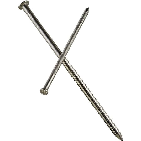 Simpson Strong-Tie Siding Nail, 8d, 2-1/2 in L, 316 Stainless Steel, Full Round Head, Annular Ring Shank, 1 lb T8SND1