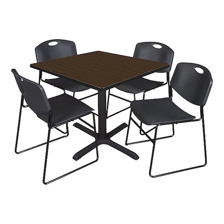 Cain Breakroom Table and Chair Set TB3636NW44BK