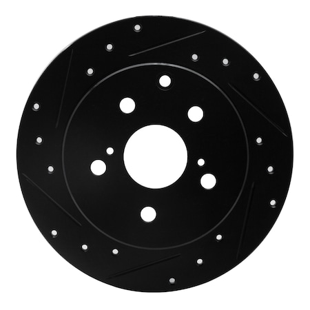 Dynamic Friction Co DFC Brake Rotor - Drilled and Slotted - Black 633-76134L