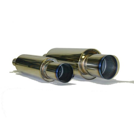 Superjock 130 mm Universal Stainless Hi Power Titanium Muffler SU3845513