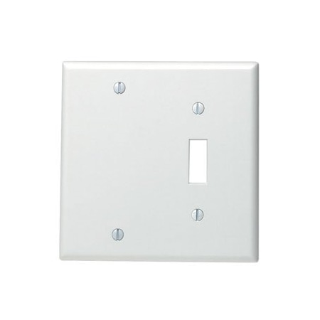 Leviton Combination Wallplate, Standard Size, Gang 2, White 88006