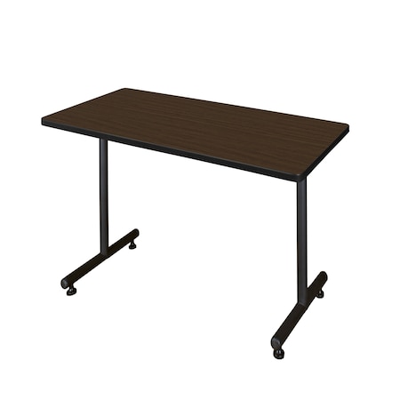 Regency Kobe T-Base Training Seminar Table, 48 in W, 30 in L, Neo Walnut MKTRCT4830NW