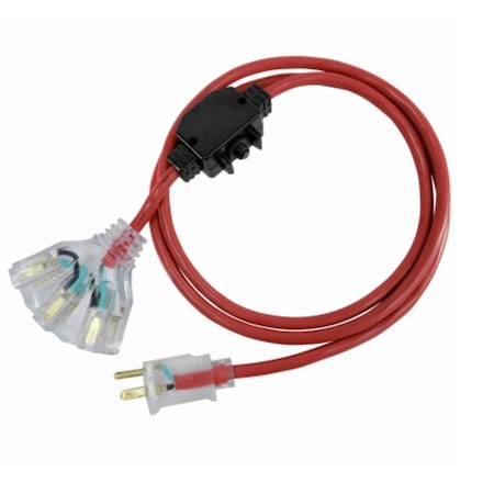 Extraer SJTW Extension Cord, 16 AWG, Outdoor, 16/3, Orange, 25 ft EX3245116