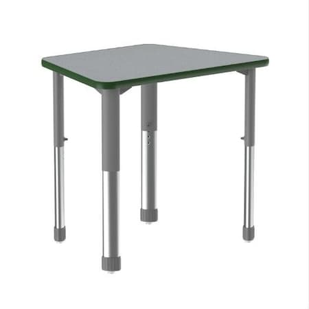 Correll Trapezoid 32 in W, 22 in L, 25 in to 35 in H, Particleboard, Gray Granite AD2232TF-TRP-15-13-39