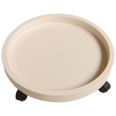 Landscapers Select Planter Dolly, 11 in OAL, 11 in OAW, 2.8 in OAH, 1 -Shelf, Plastic Shelf, White Shelf GF-3633