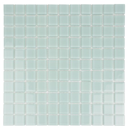 Apollo Tile Blizzard Blue 11.8 in x 11.8 in Glass Glossy Floor and Wall Mosaic Tile 9.67 sqft/case, 10PK APLA88047 1X1A