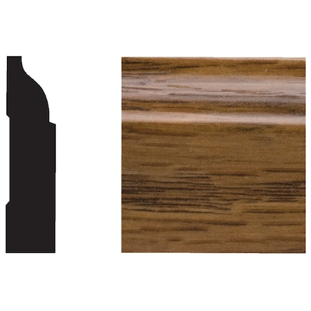 Royal 3/8'' W.x1-1/4'' H.x7 ' L. Highland Oak PVC Interior Colonial Stop Molding 5074658