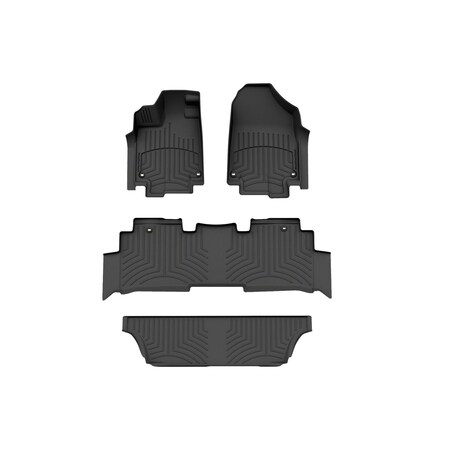 Weathertech Black, Front and Rear and Rear FloorLiner HP 441218-1-2-3IM