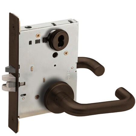 Schlage Grade 1 Mortise Storeroom Lock, SFIC Prep Less Core, 03 Lever, A Rose, Dark Oxidized Satin Bronze O L9080B 03A 613