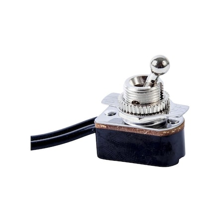 Gardner Bender Toggle Switch, 125/250 VAC, SPST, Lead Wire Terminal, Steel Housing Material, Gray Silver GSW-125
