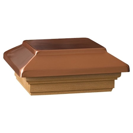 Deckorators Victoria Post Cap, 558 in L, 558 in W, Copper 207003
