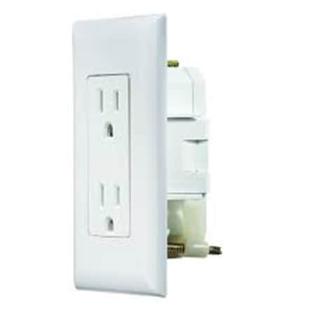Overtime Inself Containedin White Dual Outlet with Cover-Plate OV1847135