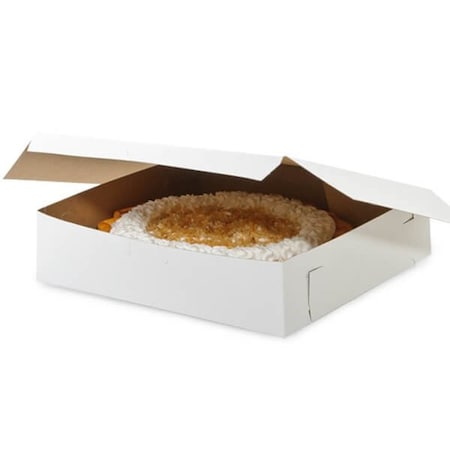 Nashville Wraps 10x10x2.5 White Bakery Boxes, 1-piece Lock Corner, 250PK BBWH10102