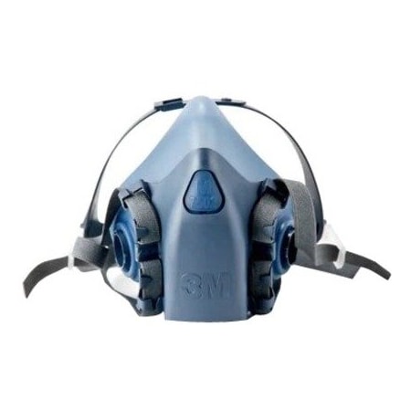 3M Half Mask Respirator, 7500, Not Rated, Bayonet, Size, M 0 Cartridges Included 7502
