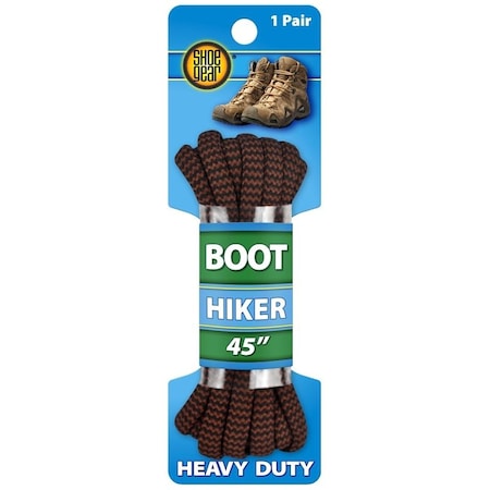 Shoe Gear Alpine Boot Lace, Round, Black/Brown, 45 in L 1N310-15