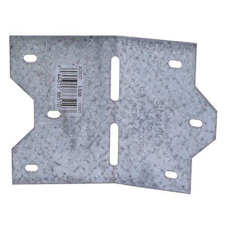 Simpson Strong-Tie LS Skewable Angle, 3-7/8 in H, Steel, Galvanized/Zinc LS30