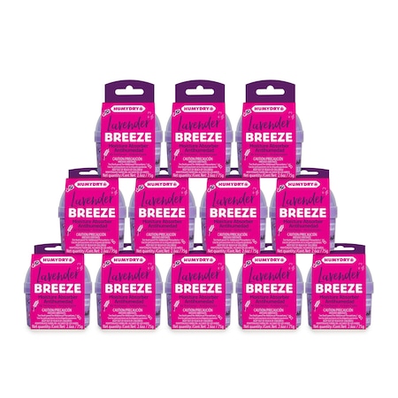 Humydry Mini Moisture Absorber 2.6 oz PLUS Air Freshener, Lavender scent, 12PK USA44127C12