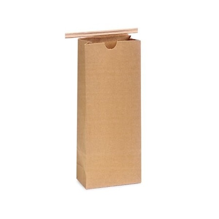 Nashville Wraps 100 PLA Lined 1/2 lb Kraft Coffee Bags, 3-3/8x2.5x7.75, 100PK CN6PLAM