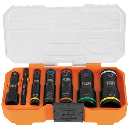 Klein Tools KNECT Flip-10 Heavy Duty Flip Impact Socket Set, SAE, 8-Piece 65618