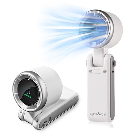Alphacool Rechargeable Handheld Fan - White 810209392895