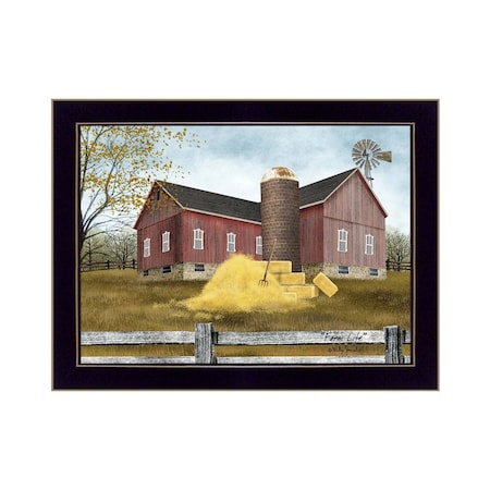 Homeroots Farm Life 1 Black Framed Print Wall Art 416089
