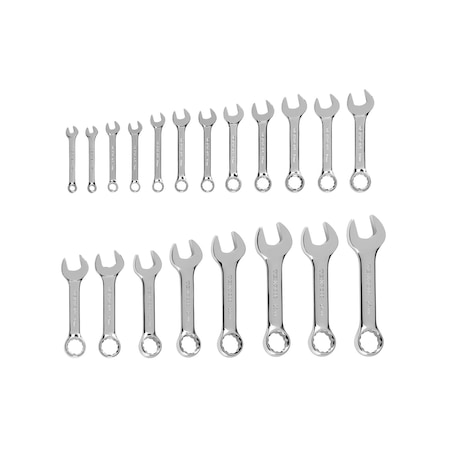 Tekton Stubby Combination Wrench Set, 19-Piece (6 - 24 mm) WCB90405