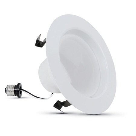 Feit Electric Recessed Downlight, 75 W, 120 V, LED Lamp, Aluminum, White LEDR4HO/927CA